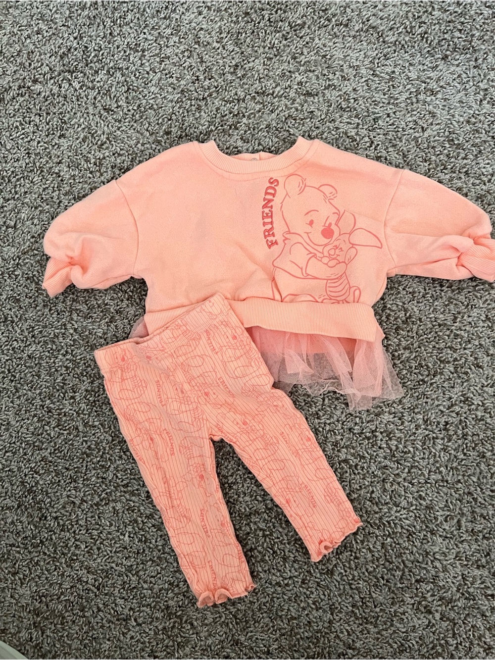 Disney Peach Tulle Winnie the Pooh Friends Set